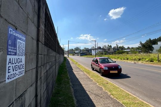 Placa - Vista da rua de casa para alugar com 2 quartos, 85m² em Canudos, Novo Hamburgo