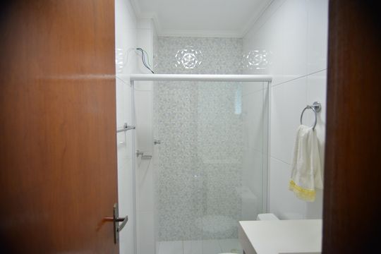 Banheiro da Suíte de apartamento à venda com 3 quartos, 146m² em Vila Francisco Matarazzo, Santo André