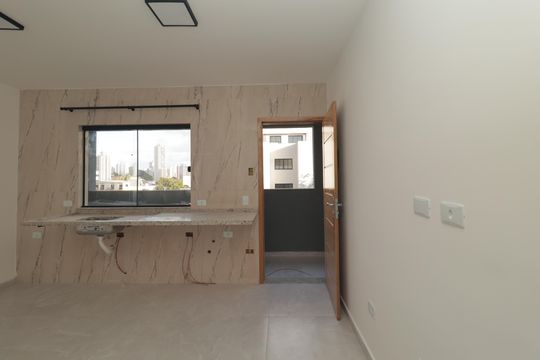 Sala/cozinha de apartamento para alugar com 1 quarto, 27m² em Bosque da Saúde, São Paulo