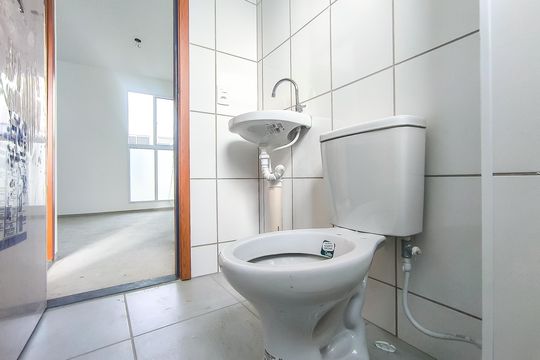 Banheiro Social de apartamento para alugar com 2 quartos, 40m² em Dona Clara, Ribeirão das Neves