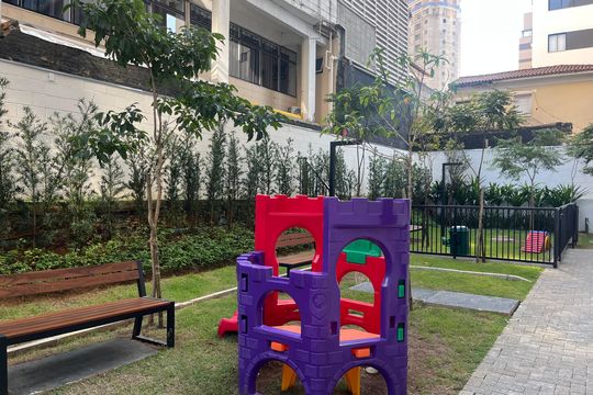 Área comum - Playground de kitnet/studio para alugar com 1 quarto, 26m² em Barra Funda, São Paulo