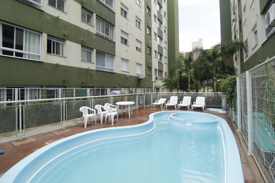 Área comum - Piscina de apartamento à venda com 3 quartos, 74m² em Bom Jesus, Porto Alegre