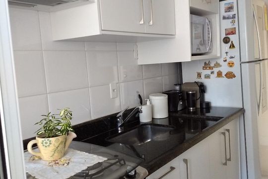 Cozinha de apartamento à venda com 2 quartos, 67m² em Vila Azevedo, São Paulo