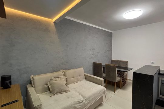 Sala - Sala de Jantar de apartamento à venda com 2 quartos, 51m² em Parque Bandeirante, Santo André