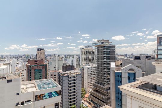 Vista de kitnet/studio à venda com 1 quarto, 26m² em Cerqueira César, São Paulo