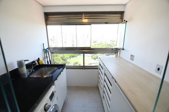 Área de Serviço de apartamento à venda com 1 quarto, 70m² em Cambuí, Campinas