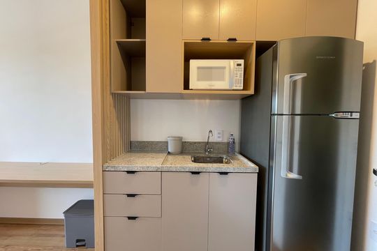 Cozinha de kitnet/studio à venda com 1 quarto, 36m² em Butantã, São Paulo
