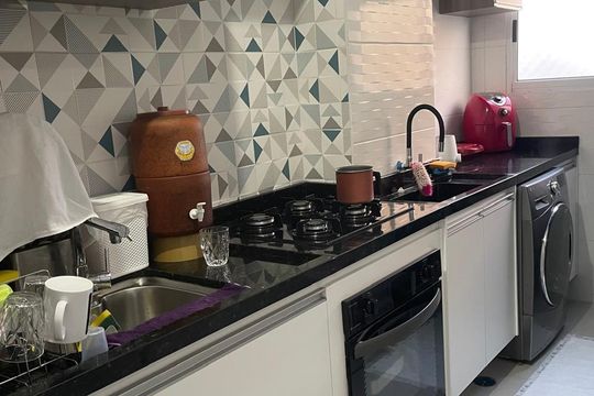 Cozinha de apartamento para alugar com 2 quartos, 51m² em Centro, Barueri