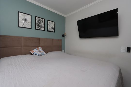 Suíte de apartamento à venda com 2 quartos, 60m² em Chácara Mafalda, São Paulo