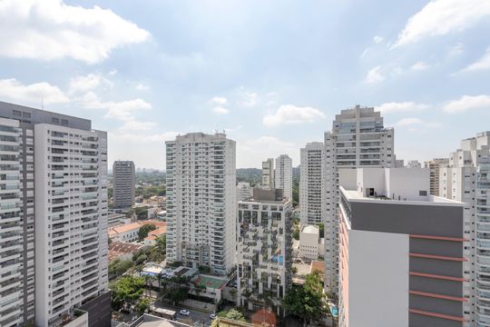 Vista da Varanda de apartamento à venda com 3 quartos, 125m² em Santo Amaro, São Paulo