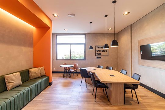 Área comum - Coworking de kitnet/studio para alugar com 1 quarto, 26m² em Butantã, São Paulo