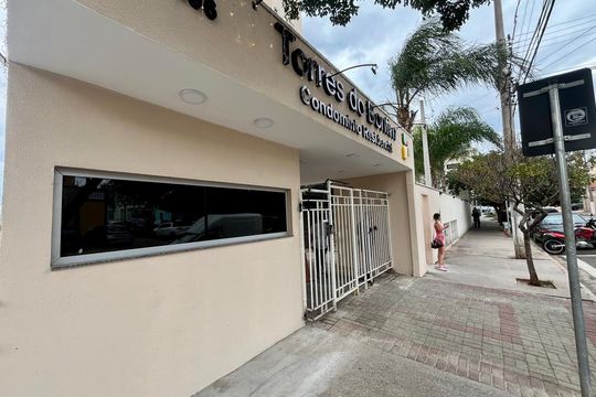 Fachada da portaria de apartamento à venda com 2 quartos, 63m² em Botafogo, Campinas