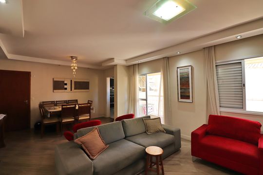 Sala  de apartamento à venda com 2 quartos, 96m² em Vila Alvaro Marques, São Bernardo do Campo