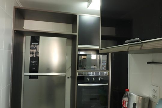 Cozinha  de apartamento à venda com 2 quartos, 96m² em Vila Alvaro Marques, São Bernardo do Campo