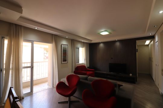 Sala  de apartamento à venda com 2 quartos, 96m² em Vila Alvaro Marques, São Bernardo do Campo