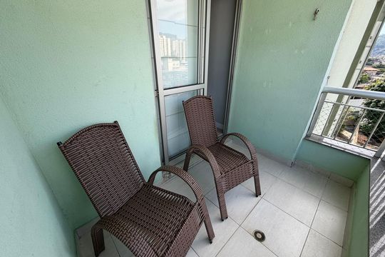 Varanda de apartamento à venda com 2 quartos, 73m² em Taquara, Rio de Janeiro