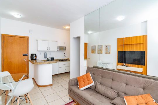 Sala de apartamento à venda com 1 quarto, 39m² em Vale do Sereno, Nova Lima