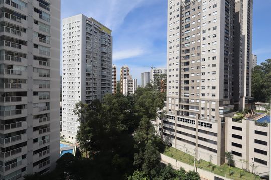 Vista da Varanda de apartamento para alugar com 2 quartos, 84m² em Vila Andrade, São Paulo
