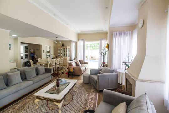 Sala  de casa de condomínio para alugar com 3 quartos, 420m² em Residencial Seis (alphaville), Santana de Parnaíba