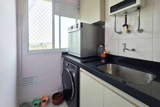 Área de Serviço de apartamento à venda com 2 quartos, 54m² em Vila Santa Luzia, São Bernardo do Campo