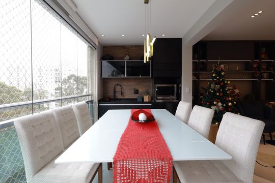 Varanda gourmet de apartamento à venda com 3 quartos, 125m² em Vila Andrade, São Paulo
