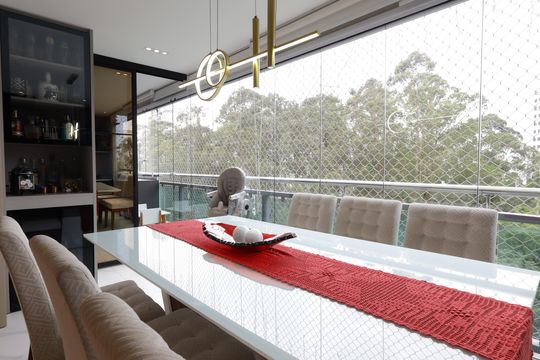 Varanda gourmet de apartamento à venda com 3 quartos, 125m² em Vila Andrade, São Paulo