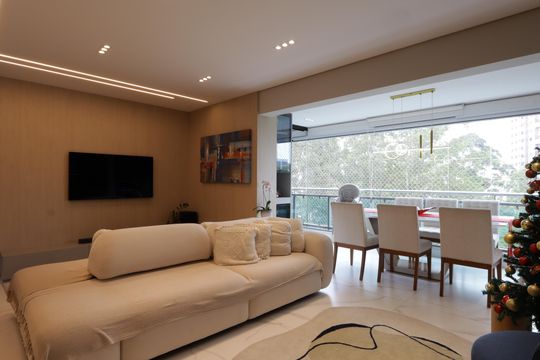 Sala de apartamento à venda com 3 quartos, 125m² em Vila Andrade, São Paulo