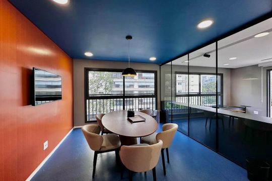 Área comum - Sala de Reunião de kitnet/studio à venda com 1 quarto, 28m² em Cidade Monções, São Paulo