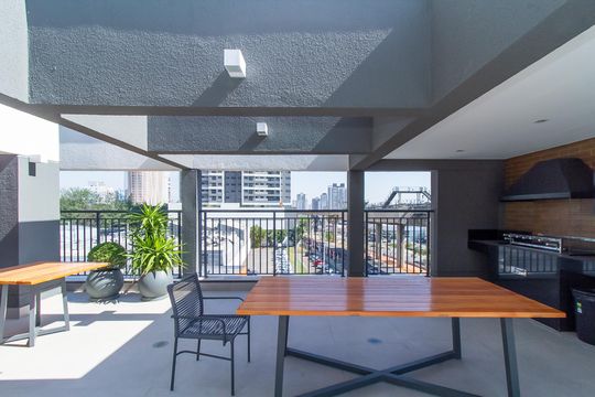 Área comum - Churrasqueira de apartamento para alugar com 1 quarto, 30m² em Jardim Independência (são Paulo), São Paulo