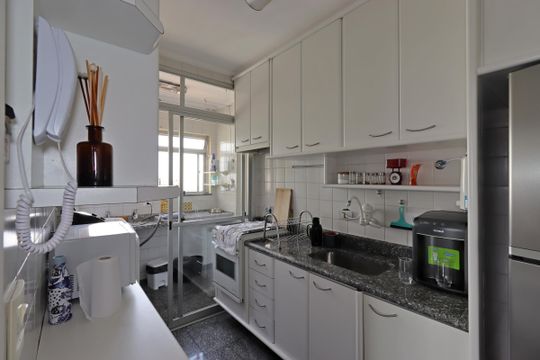 Cozinha de apartamento à venda com 3 quartos, 77m² em Jardim, Santo André