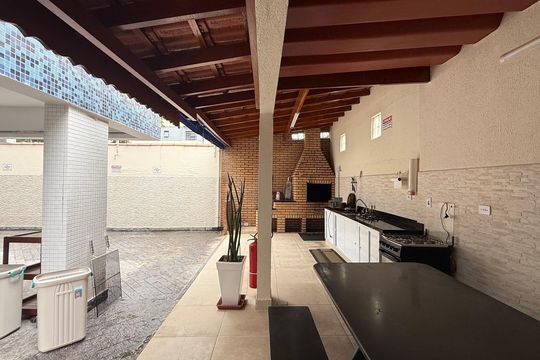 Área comum - Churrasqueira de apartamento para alugar com 2 quartos, 74m² em Enseada, Guarujá