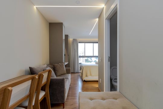 Studio de kitnet/studio para alugar com 1 quarto, 27m² em Campo Belo, São Paulo