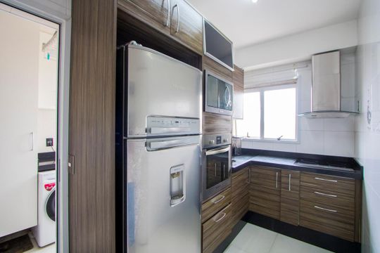 Cozinha de apartamento à venda com 2 quartos, 86m² em Vila Gilda, Santo André