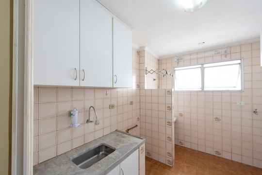 Cozinha de apartamento para alugar com 1 quarto, 43m² em Vila Clementino, São Paulo