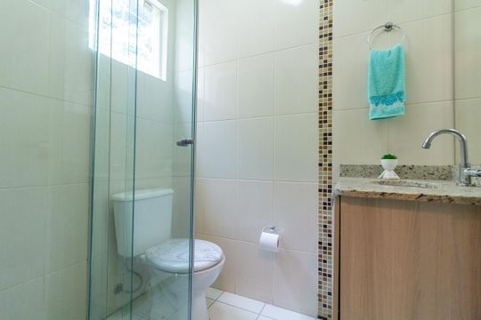 Banheiro 2 de casa de condomínio à venda com 3 quartos, 111m² em Chácara Seis de Outubro, São Paulo
