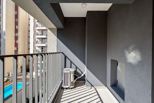 Varanda do Studio de kitnet/studio para alugar com 1 quarto, 31m² em Cerqueira César, São Paulo