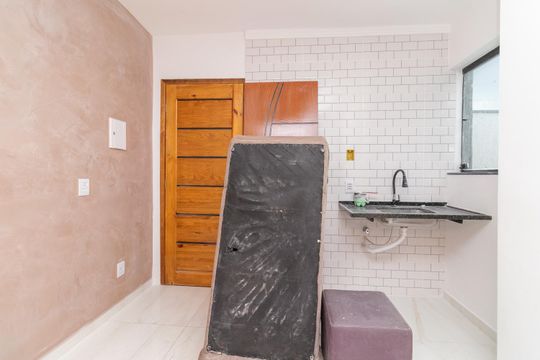 Cozinha de apartamento à venda com 2 quartos, 37m² em Vila Marieta, São Paulo