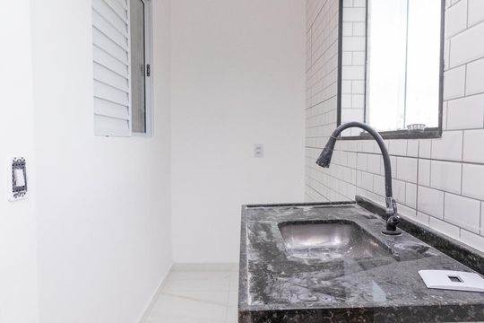 Cozinha de apartamento à venda com 2 quartos, 39m² em Vila Marieta, São Paulo