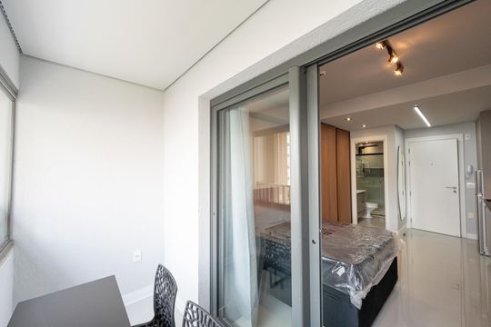 Varanda de kitnet/studio para alugar com 1 quarto, 29m² em Vila Clementino, São Paulo