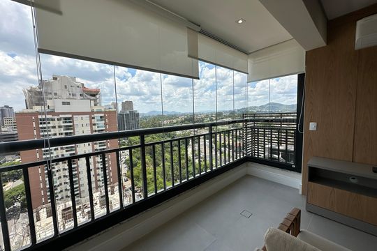 Varanda de apartamento à venda com 1 quarto, 41m² em Empresarial 18 do Forte, Barueri