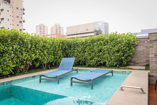 Área comum - Piscina de kitnet/studio para alugar com 1 quarto, 40m² em Jardim Paulista, São Paulo