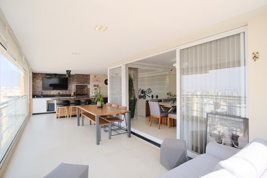Varanda de apartamento à venda com 4 quartos, 224m² em Vila Gomes Cardim, São Paulo