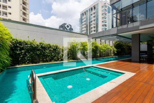 Área comum - Piscina de kitnet/studio para alugar com 1 quarto, 45m² em Indianópolis, São Paulo
