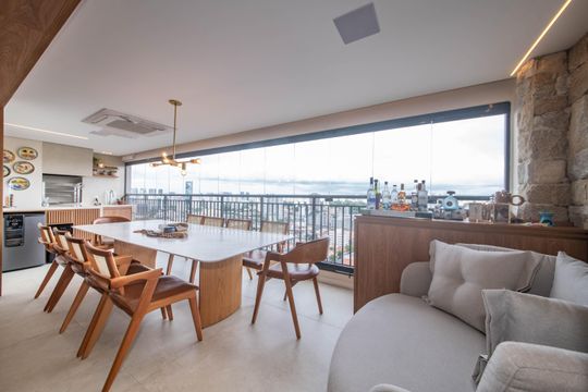 Varanda de apartamento para alugar com 3 quartos, 136m² em Jardim Dom Bosco, São Paulo