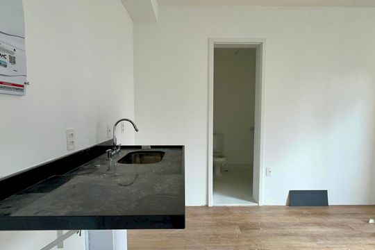 Cozinha de kitnet/studio à venda com 1 quarto, 24m² em Perdizes, São Paulo