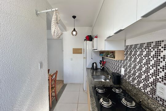 Cozinha de apartamento à venda com 2 quartos, 44m² em Feitoria, São Leopoldo