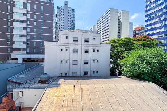 Vista do Varanda do Studio de kitnet/studio à venda com 1 quarto, 23m² em Perdizes, São Paulo