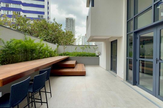 Área comum de kitnet/studio para alugar com 1 quarto, 23m² em Perdizes, São Paulo