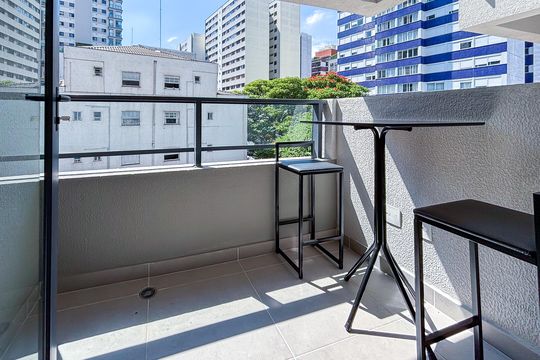 Varanda do Studio de kitnet/studio à venda com 1 quarto, 23m² em Perdizes, São Paulo