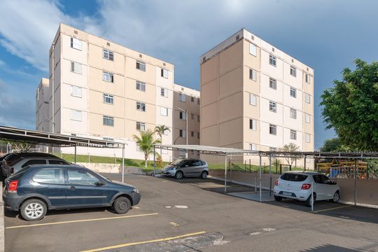 Fachada dos Blocos de apartamento à venda com 2 quartos, 57m² em Parque Residencial Vila União, Campinas